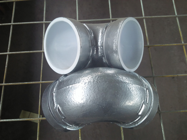 小型弯头衬塑沟槽管件